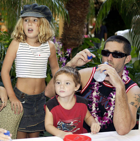 Matthew Fox with his kids